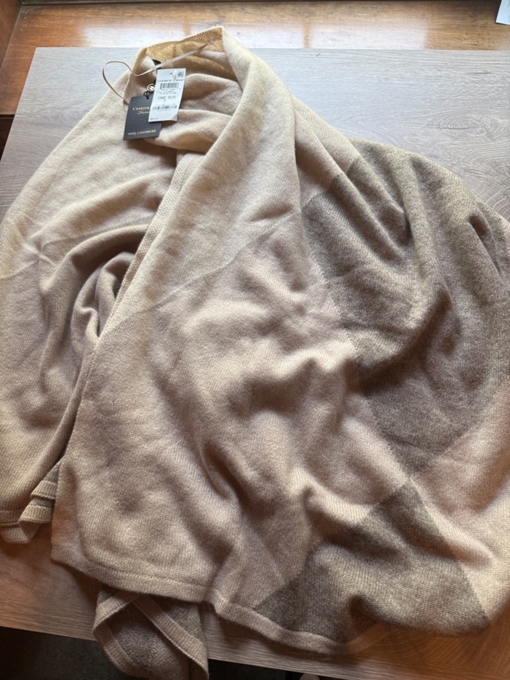 Charter Club Beige Cashmere Wrap